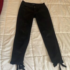 Black Skinny Jeans with Ankle Ties small adorable